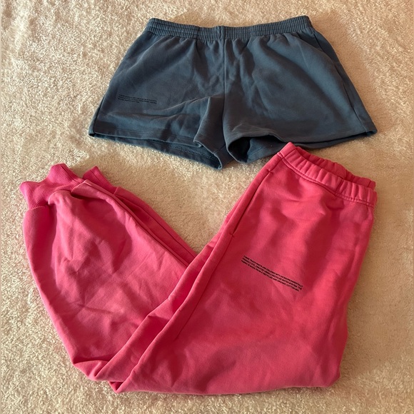 $275 NWOT PANGAIA Blue & Pink Short & Pant Bundle Size‎ L - Picture 1 of 7